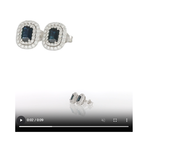 Pendientes Gemoro Mujer Zaffiri in Oro blanco Zaffiro blu 1.24 Ct TOC117B.ZF - TOC117B.ZF